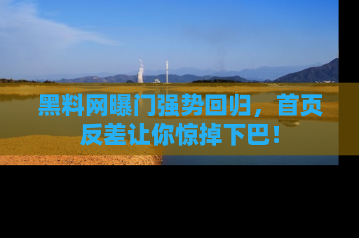 黑料网曝门强势回归，首页反差让你惊掉下巴！