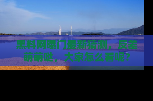 黑料网曝门最新猜测，反差萌萌哒，大家怎么看呢？