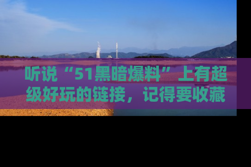 听说“51黑暗爆料”上有超级好玩的链接，记得要收藏哦！